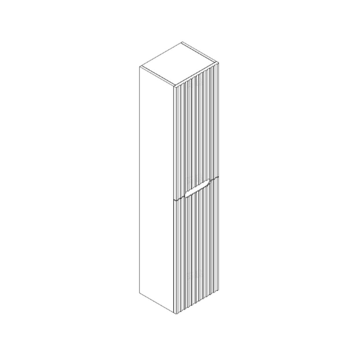 Colonne de salle de bain 160 cm amande Aquavenus