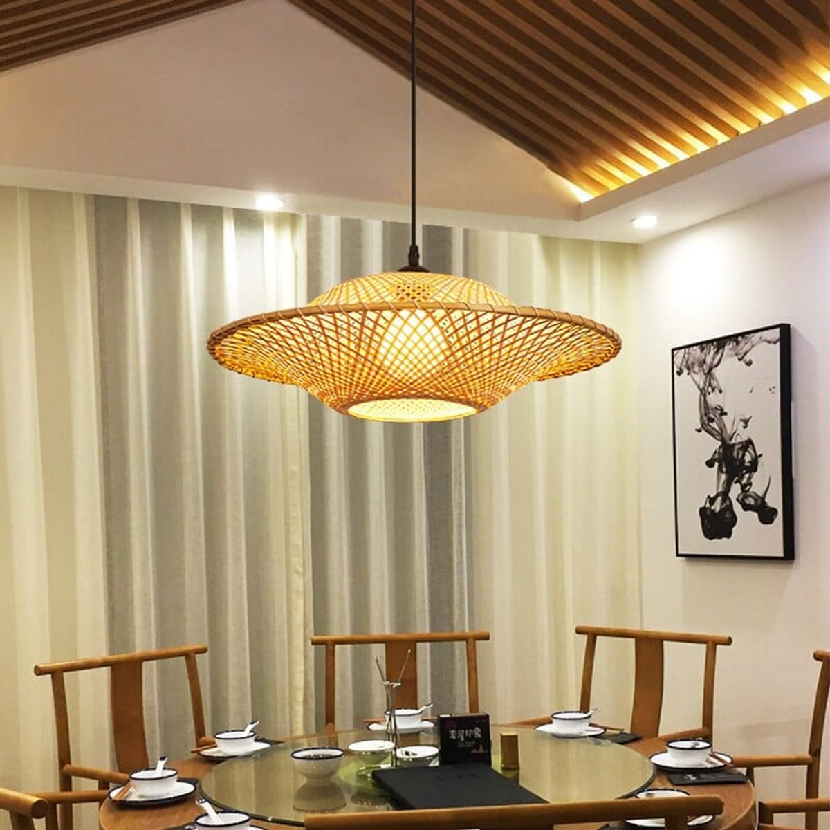 Lustre Suspension Bambou