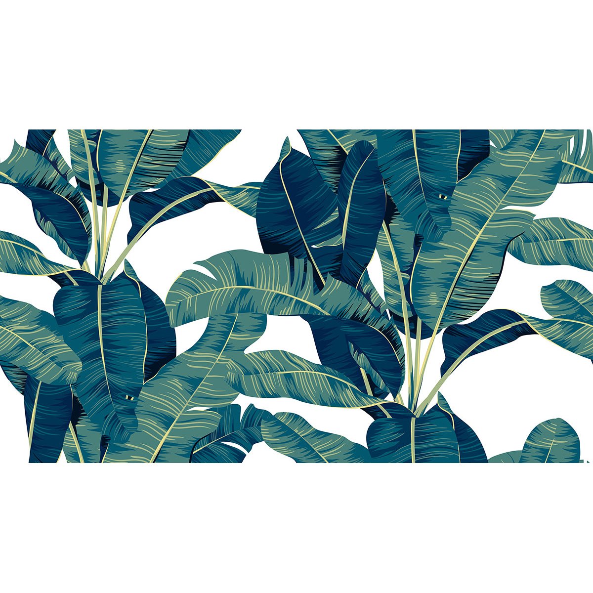 Papier peint panoramique - Feuilles tropicales