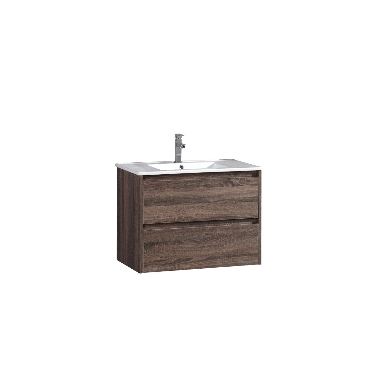 Ensemble salle de bain 100 cm chêne californien brun Aquadoli