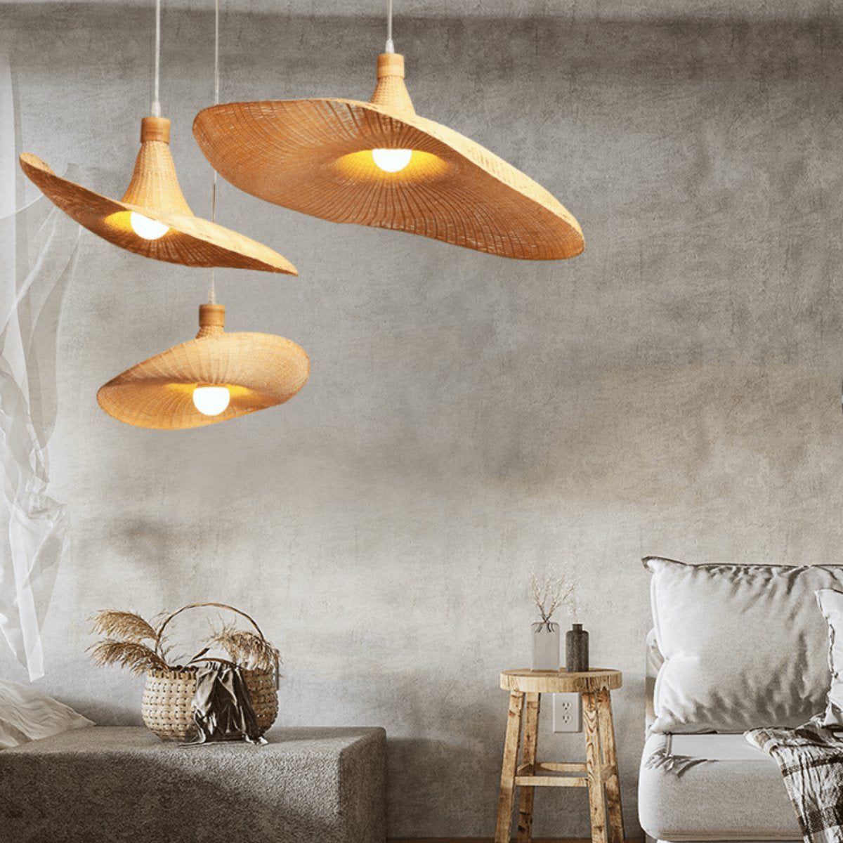 Suspension Asymétrique Bambou