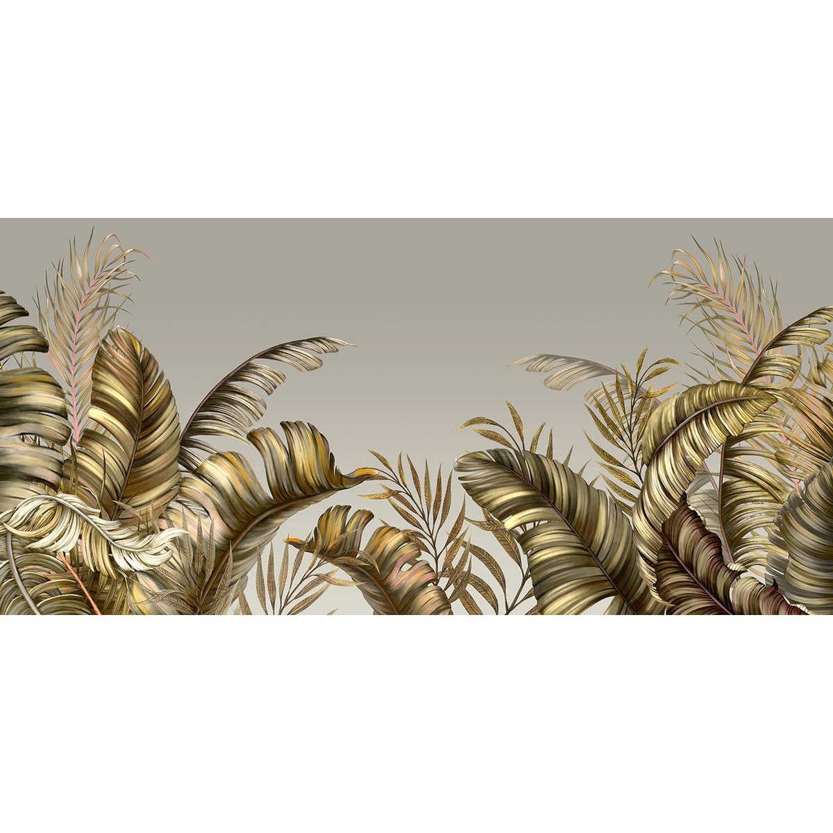 Papier peint panoramique - Feuilles Tropicales