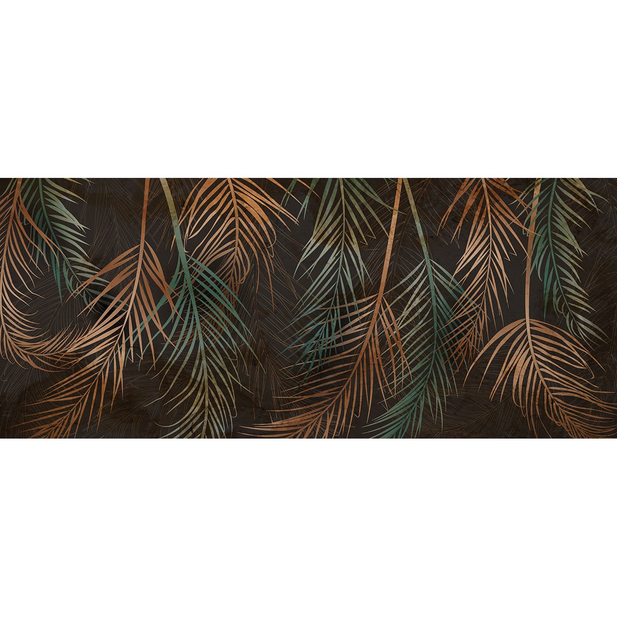 Papier peint panoramique - Feuilles tropicales