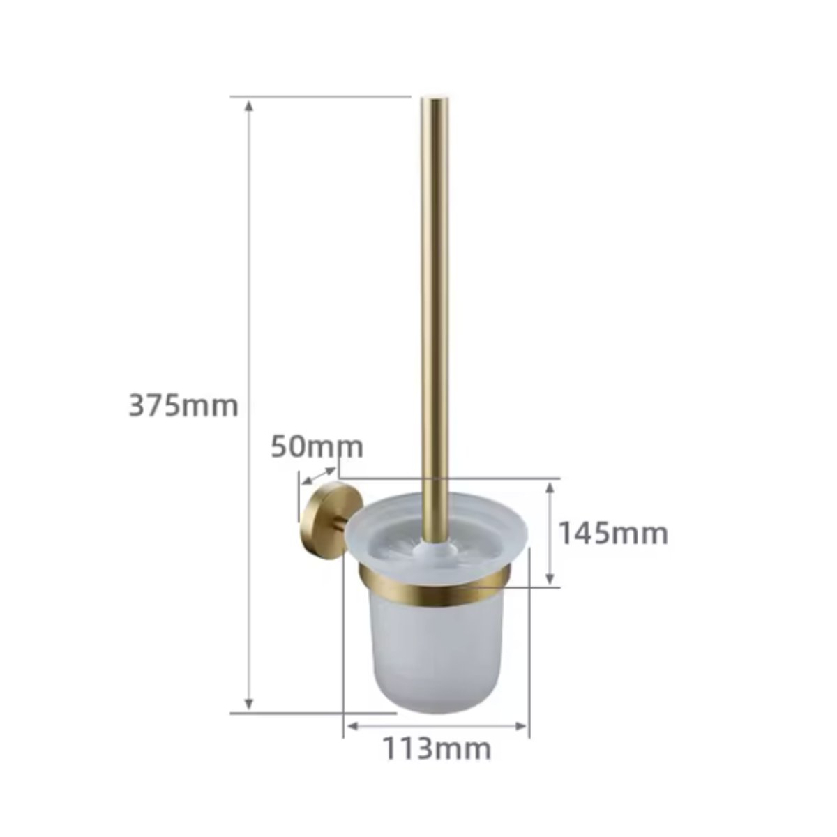 Brosse WC or brossé strié