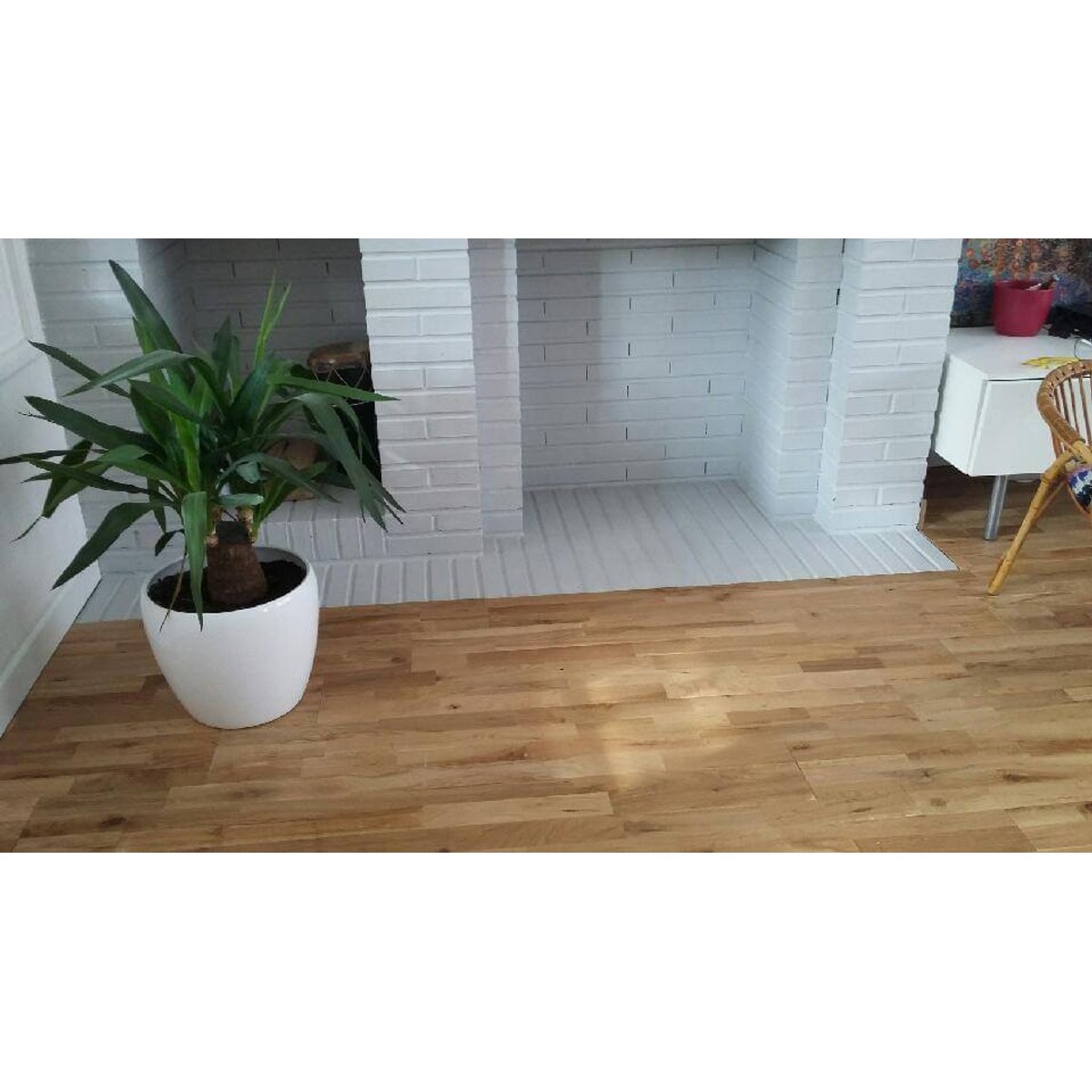Parquet chêne massif sable - Larg. 15 cm