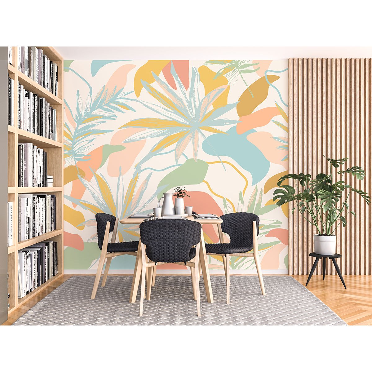 Papier peint panoramique - Feuilles tropicales