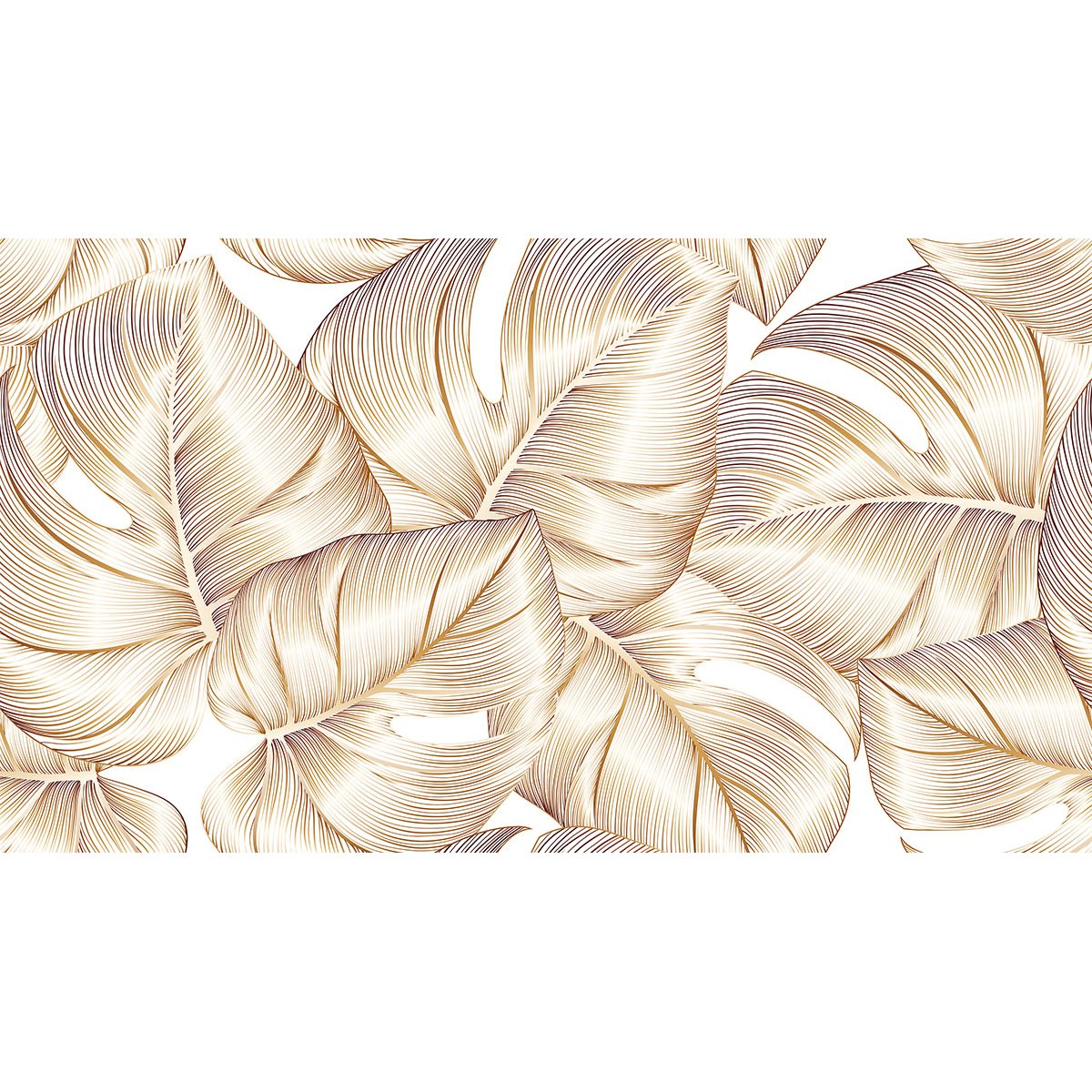 Papier peint panoramique - Feuilles tropicales