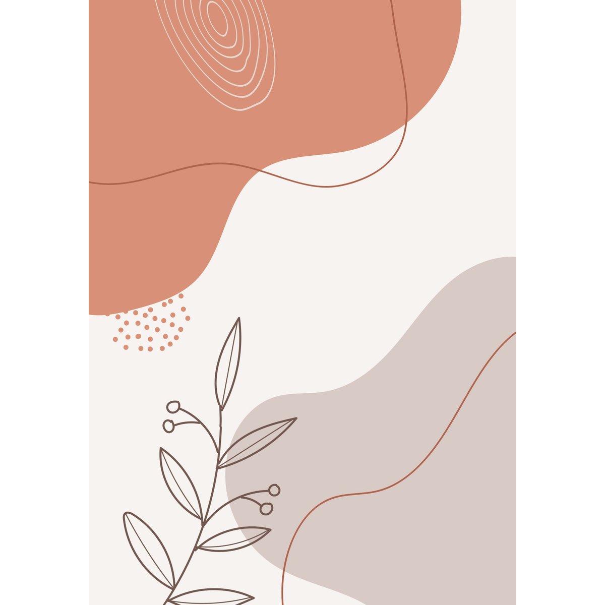 Papier peint panoramique - Feuilles Boho