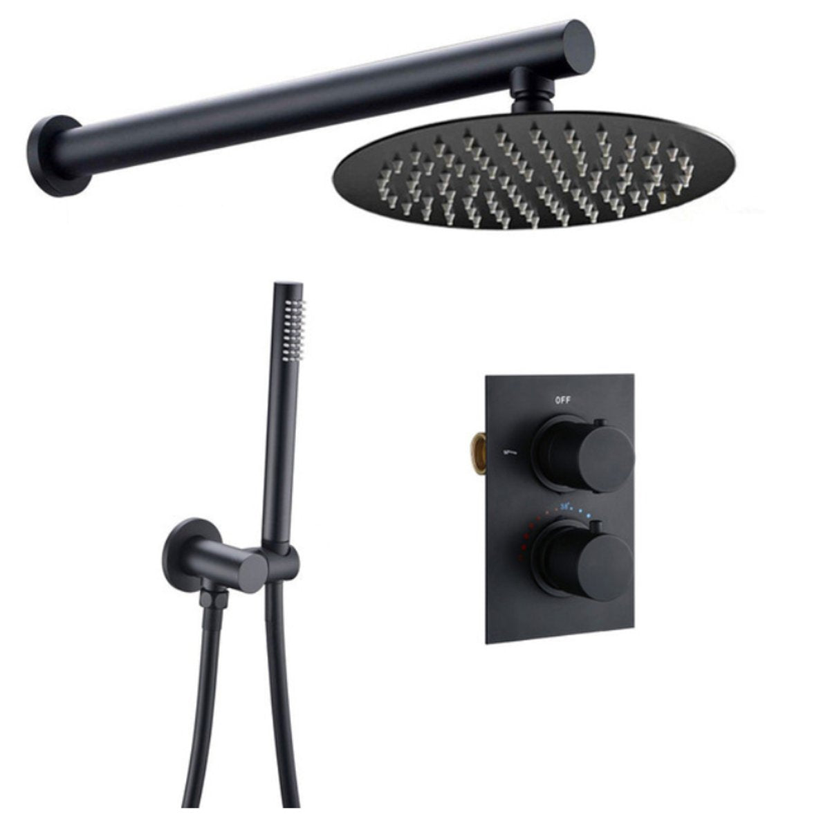 Colonne de douche encastré noir mat