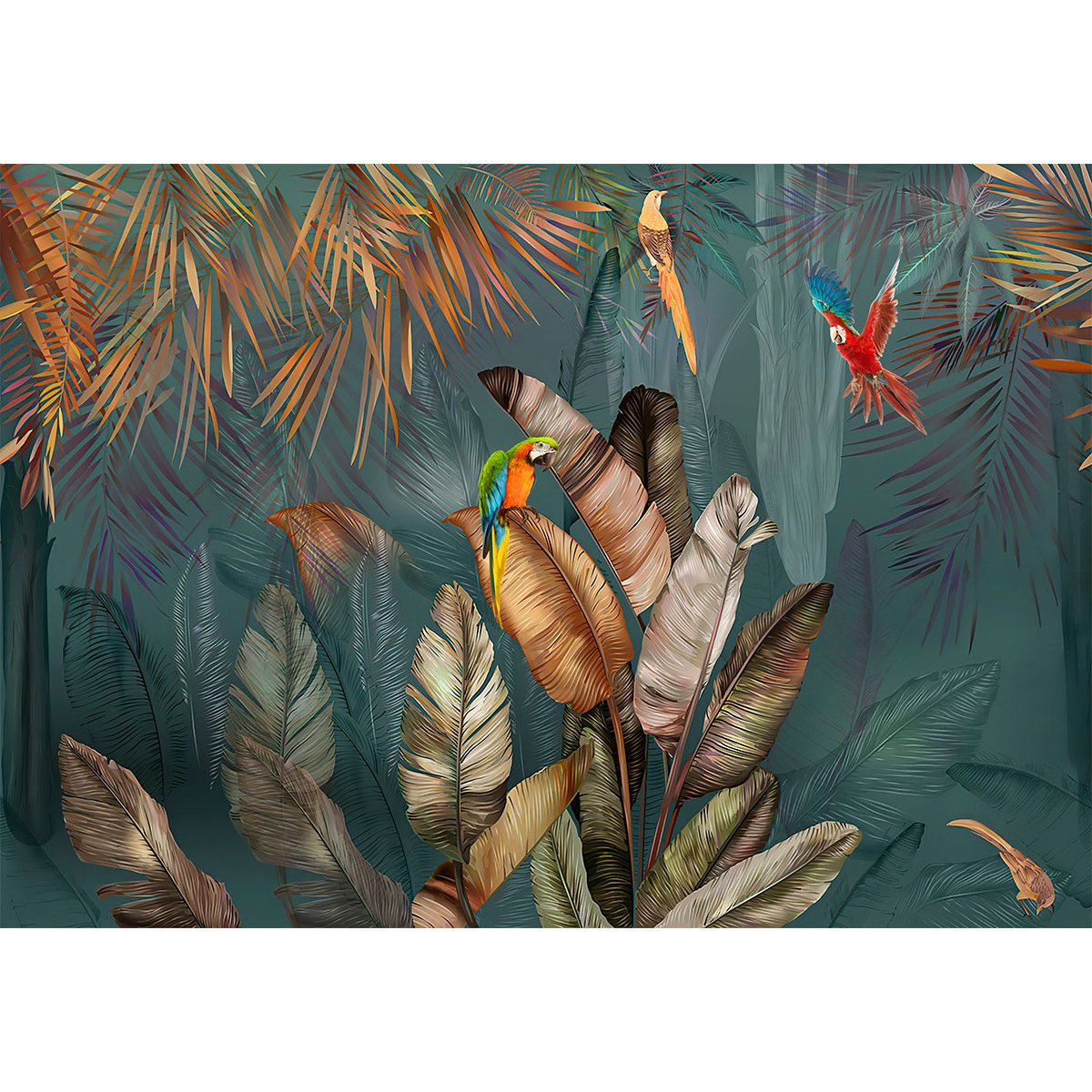 Papier peint panoramique - Tiges tropicales