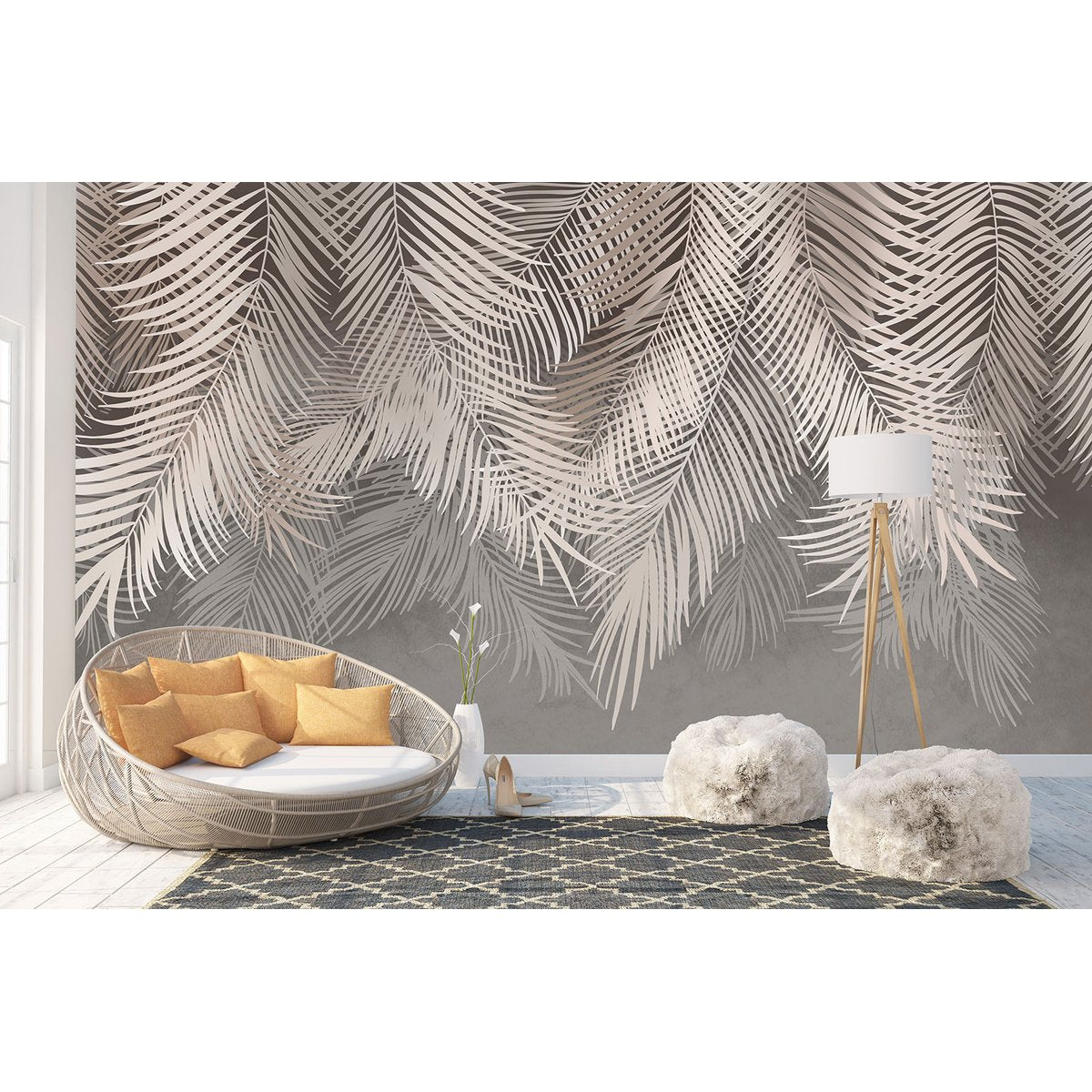 Papier peint panoramique - Feuilles tropicales