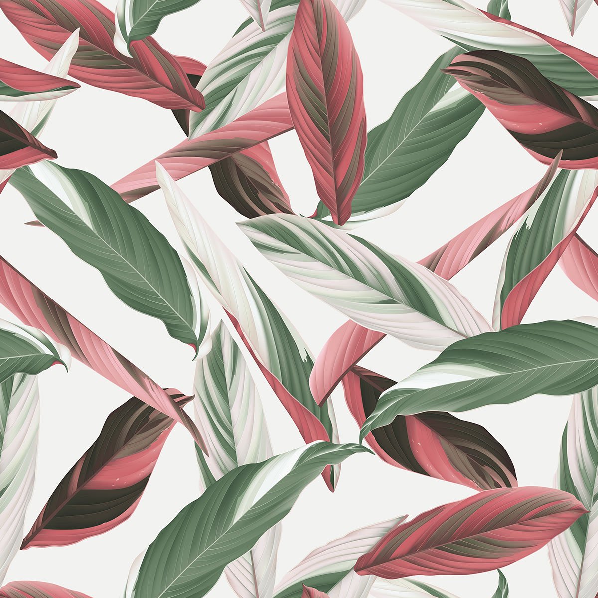 Papier peint panoramique - Feuilles tropicales