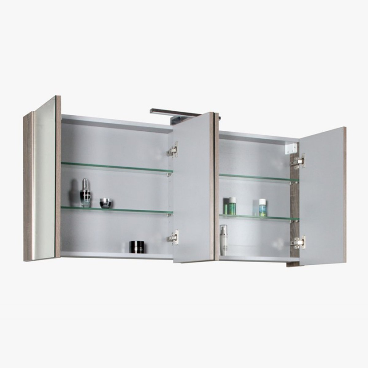 Armoire de toilette avec miroir chêne californien naturel Aquazur