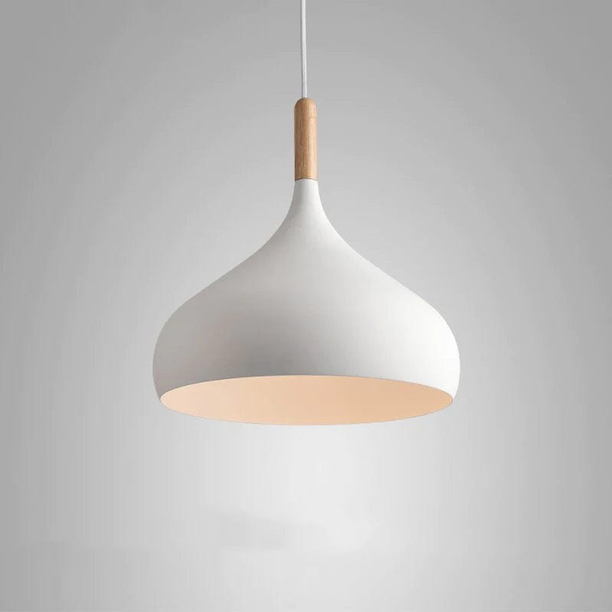 Suspension Blanc et Bois