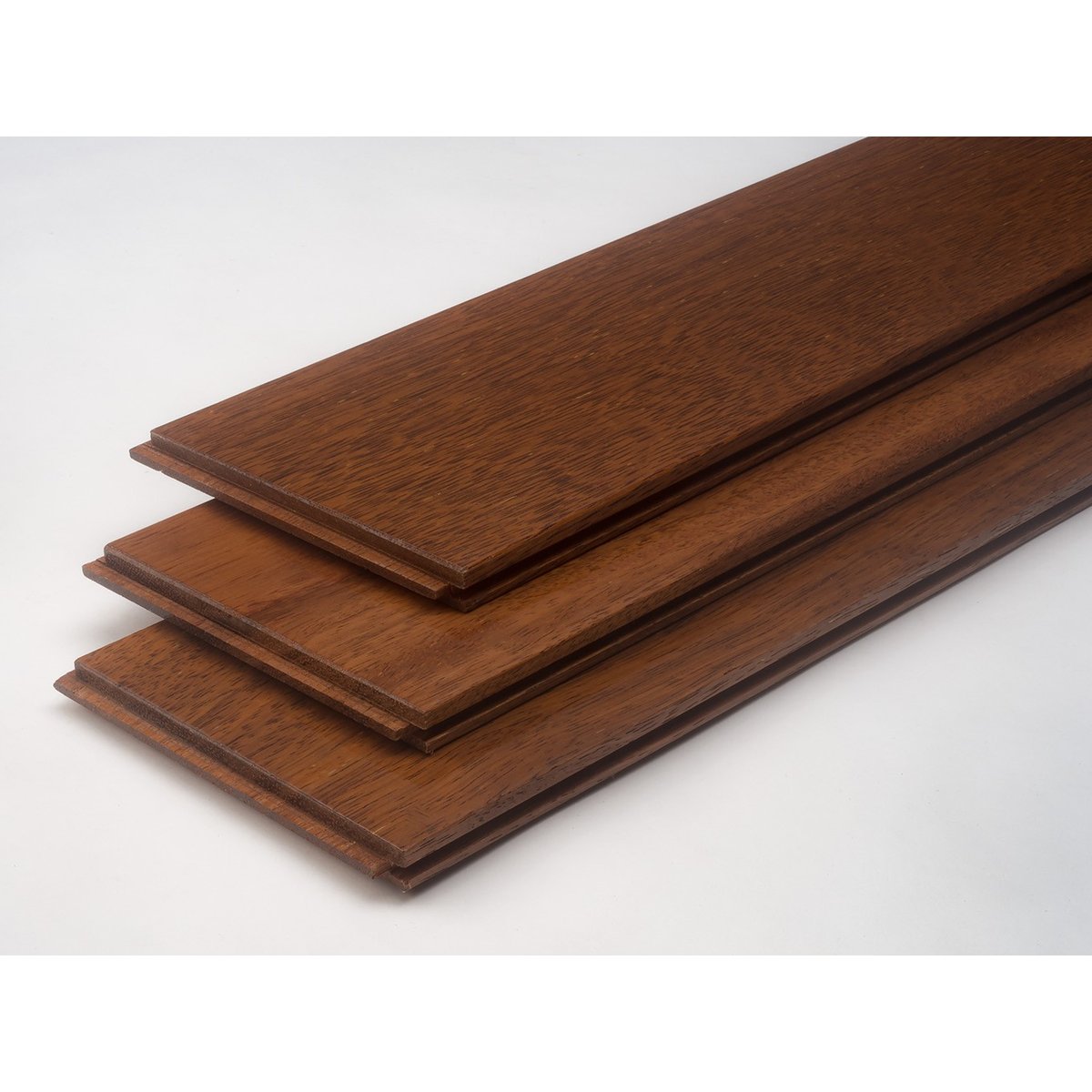 Parquet massif merbau verni - Larg. 14 cm