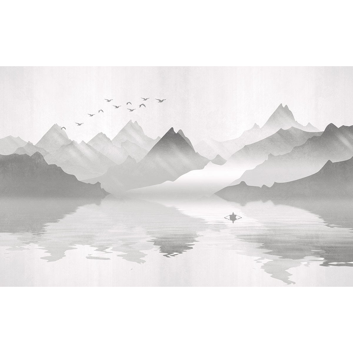 Papier peint panoramique - Montagnes Design
