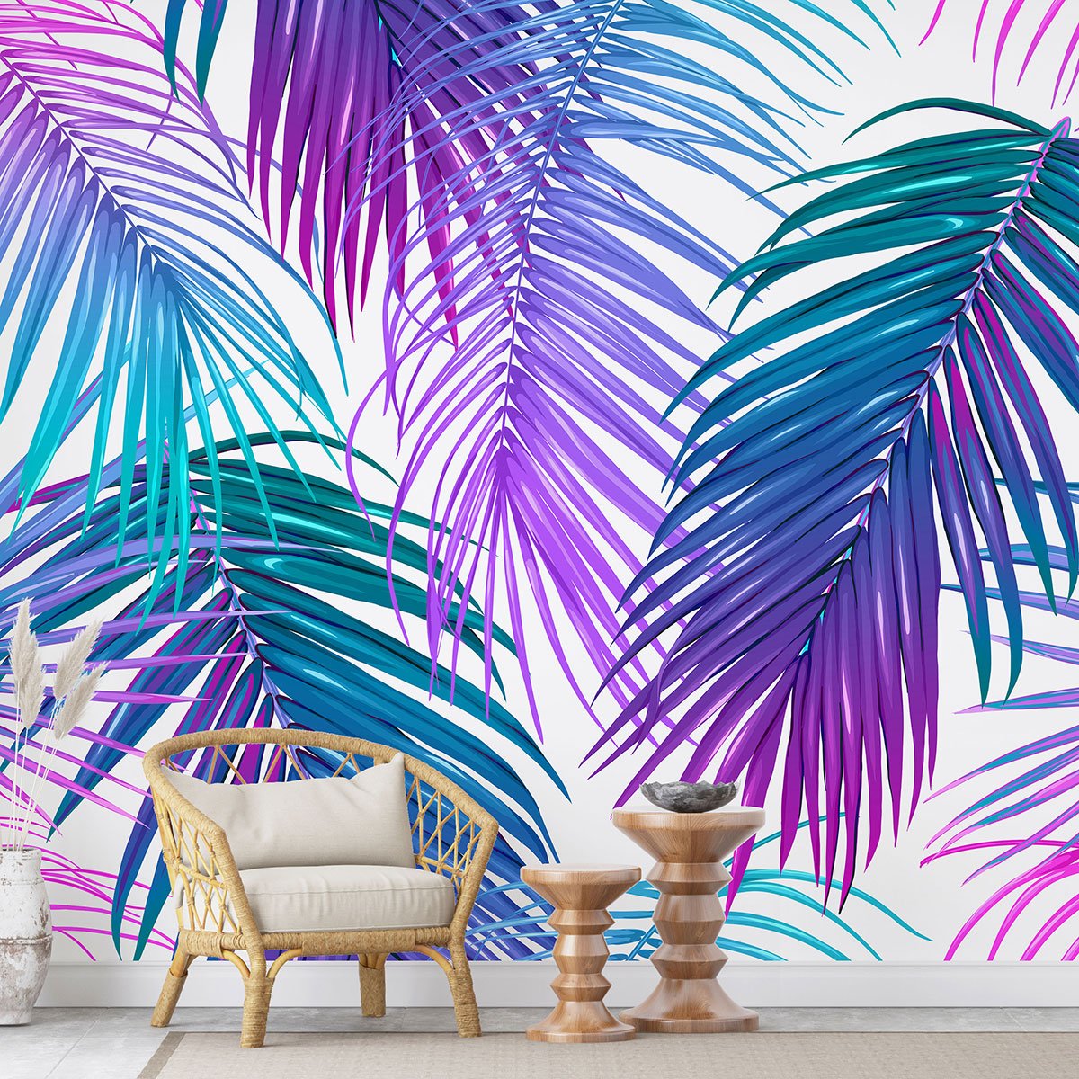 Papier peint panoramique - Feuilles tropicales