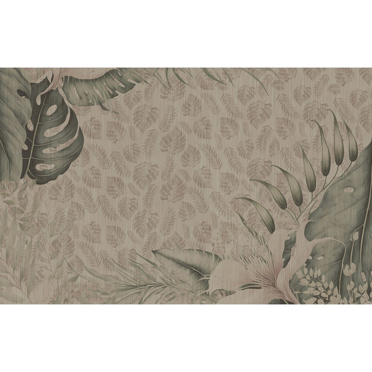 Papier peint panoramique - Feuilles Tropicales