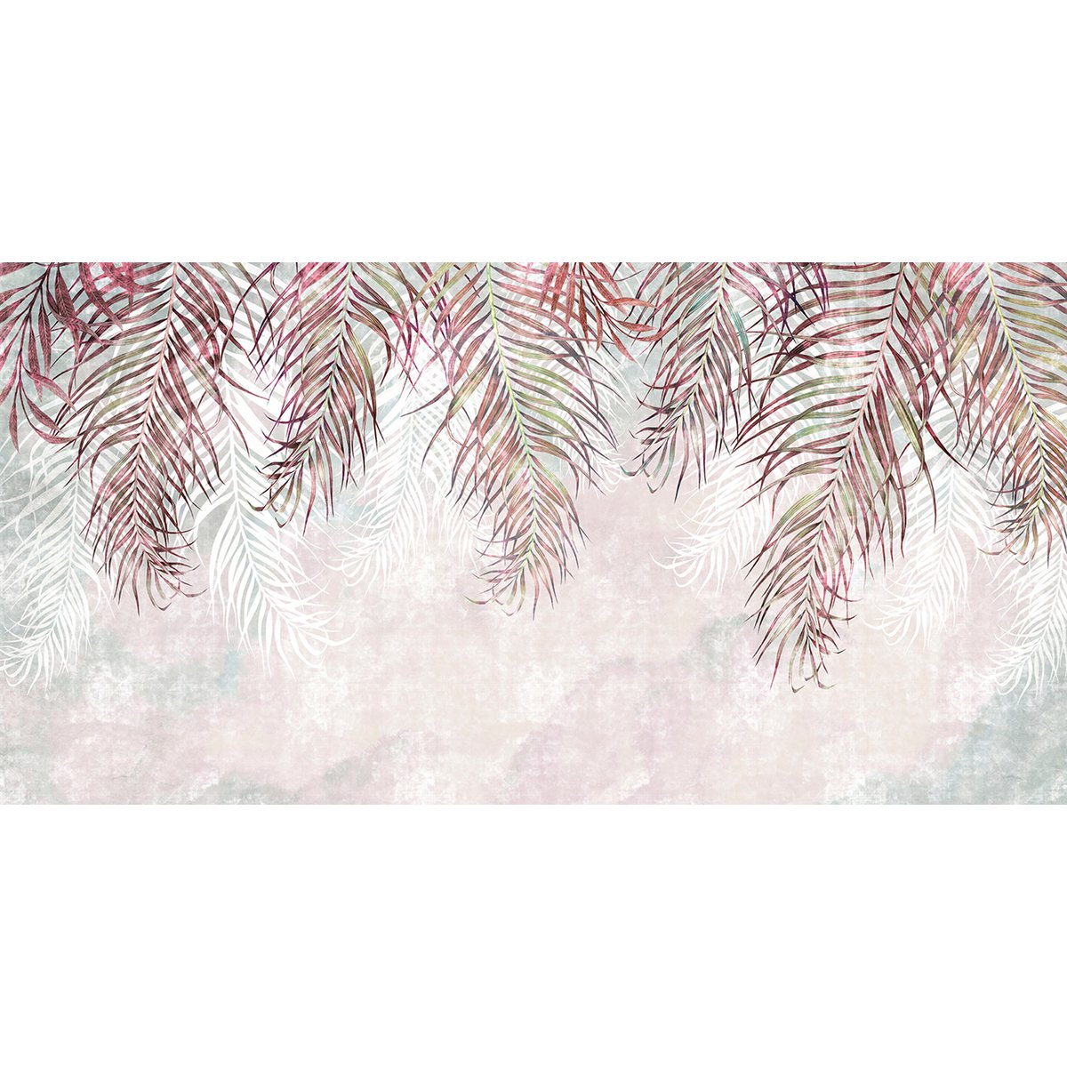 Papier peint panoramique - Feuilles Tropicales