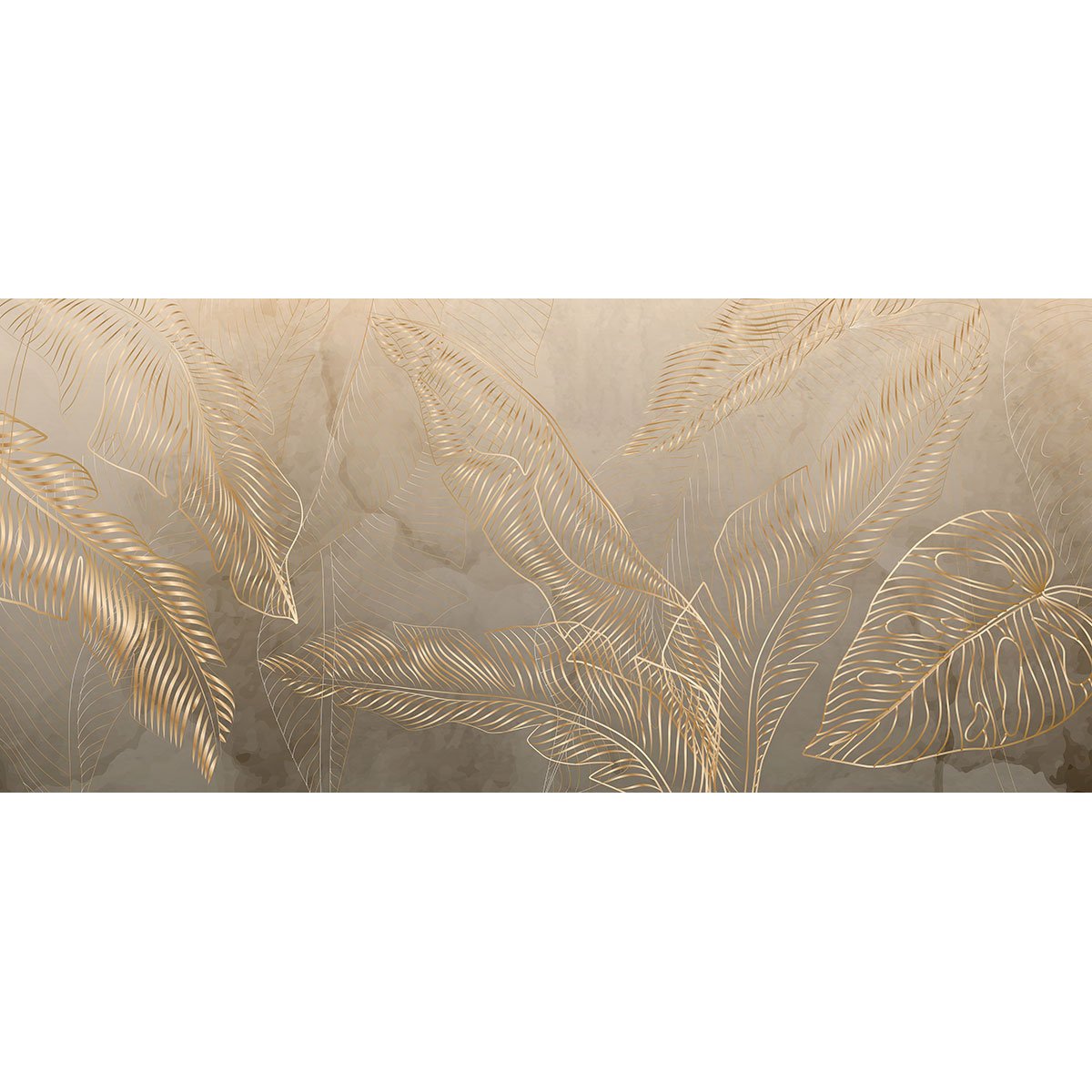 Papier peint panoramique - Feuilles tropicales