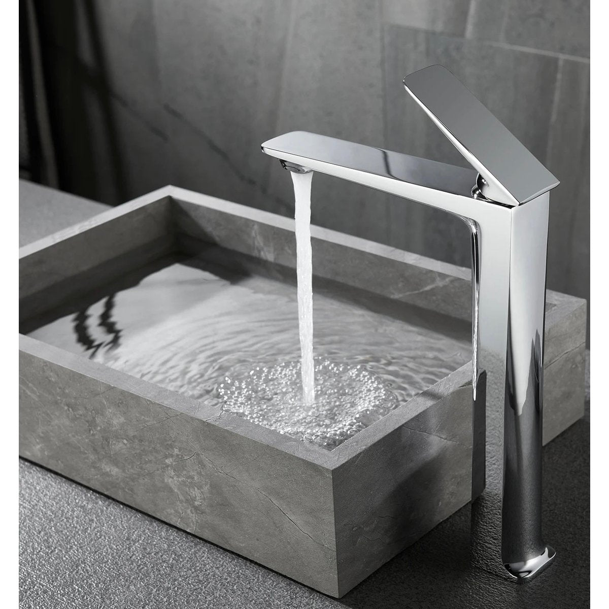Mitigeur de salle de bain chromé