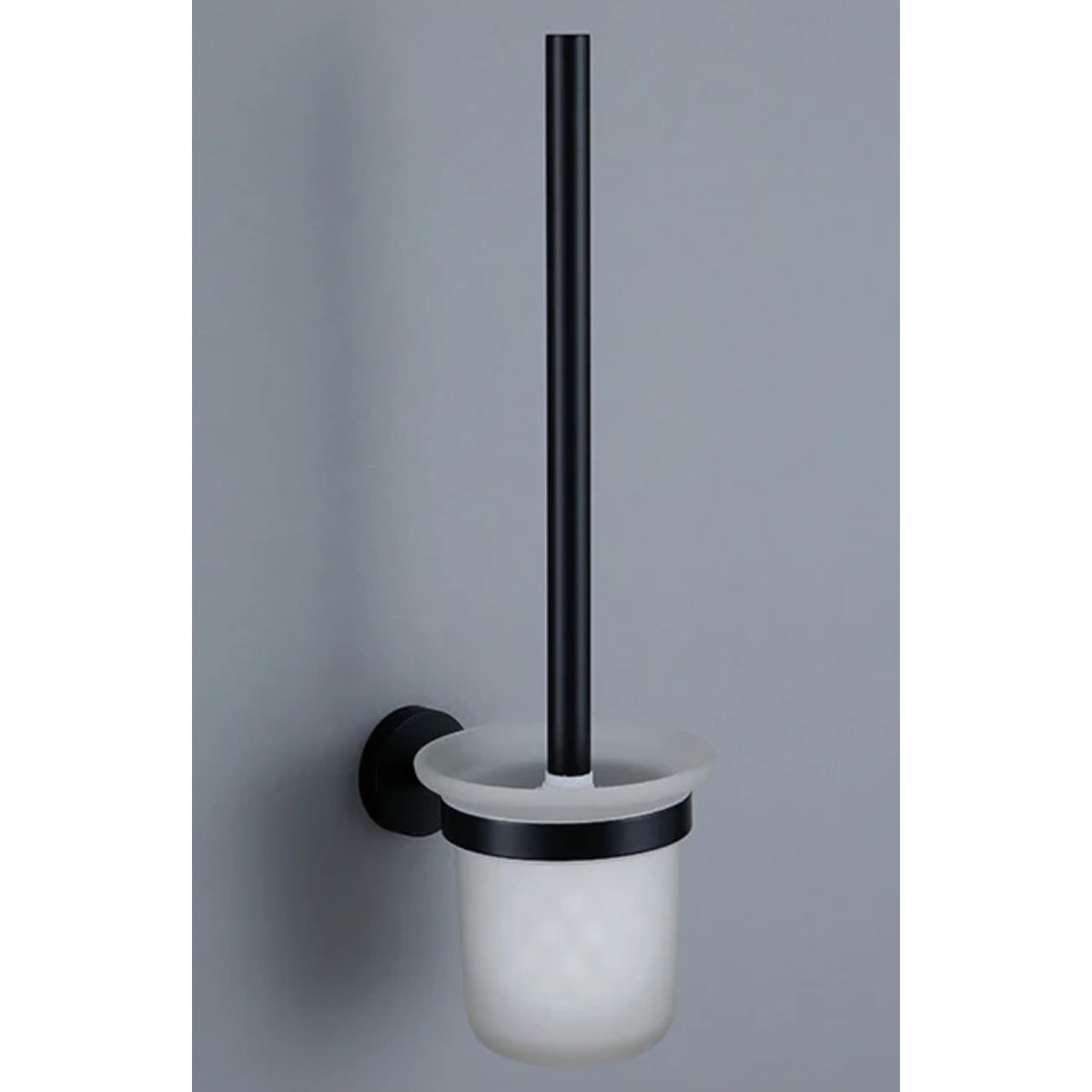 Brosse WC noir mate strié