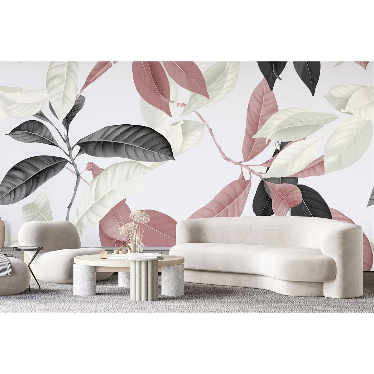 Papier peint panoramique - Feuilles tropicales