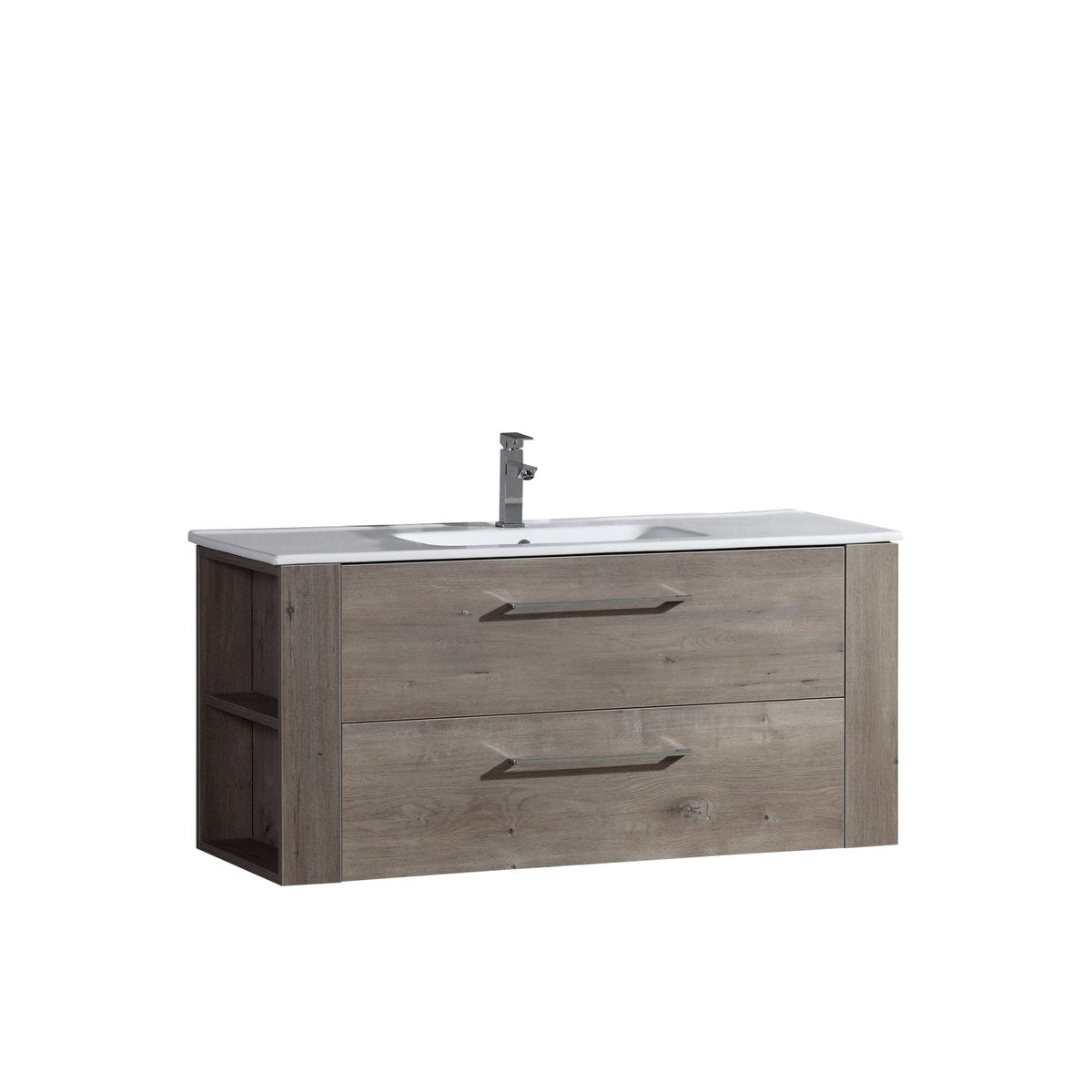 Ensemble meuble salle de bain 120 cm chêne brun Aquanoma