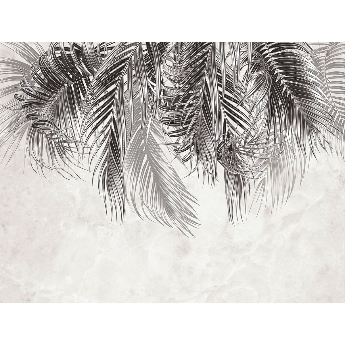 Papier peint panoramique - Feuilles tropicales