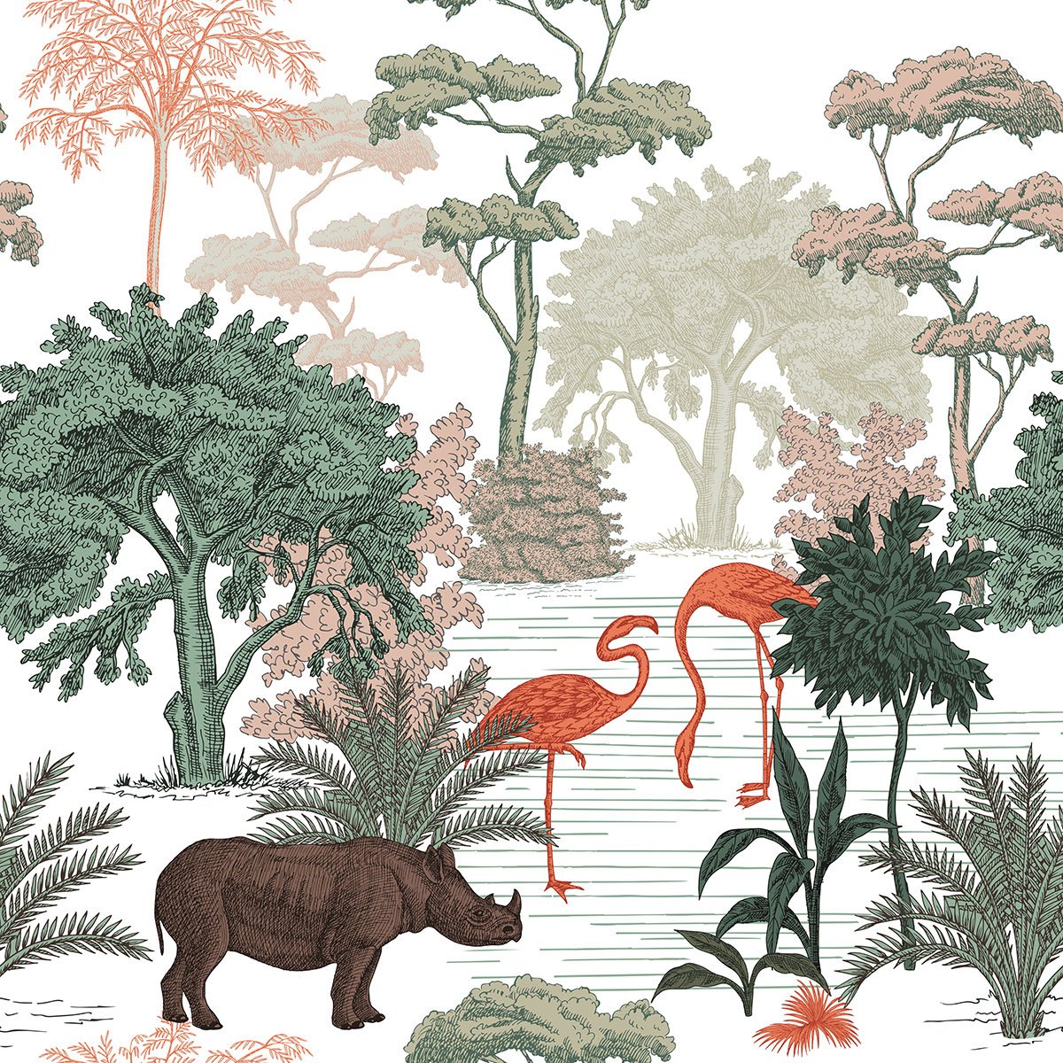 Papier peint panoramique - Forêt tropicale