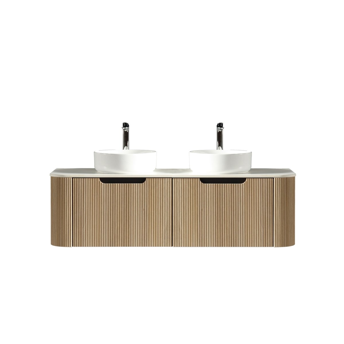 Meuble 140 cm chêne clair Aquagiro double vasque