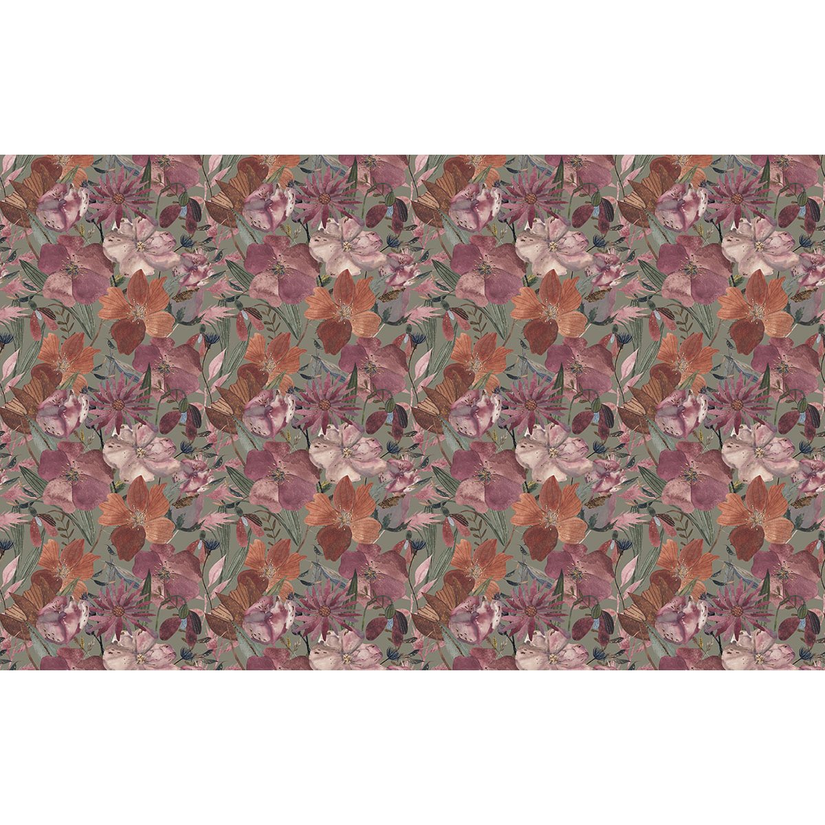 Papier peint panoramique - Motif Fleurs