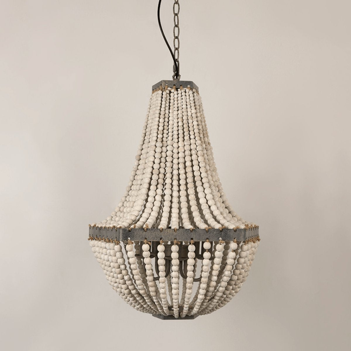 Suspension Perles Bois