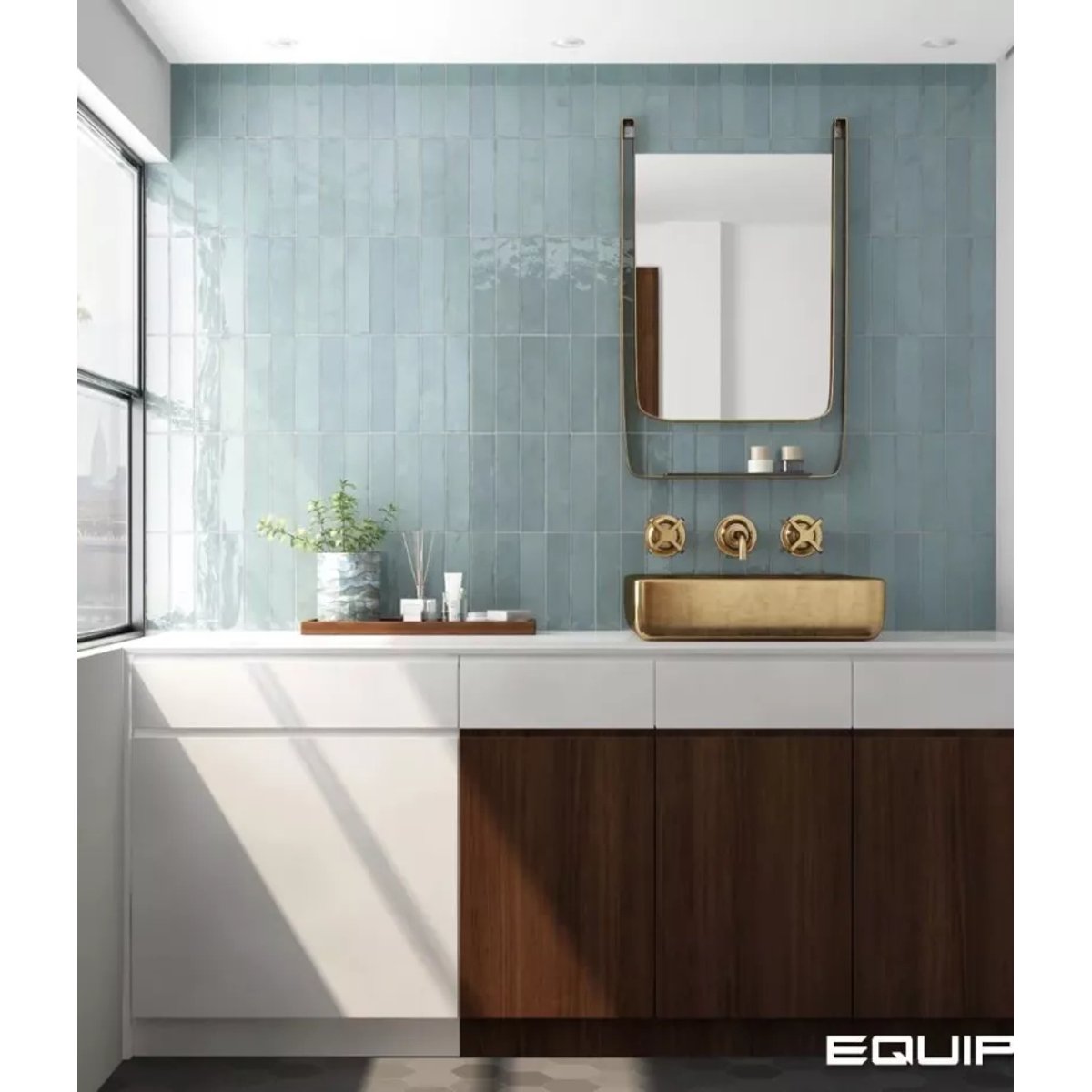 Carrelage Zellige Bleu Ciel TRIBECA Watercolour