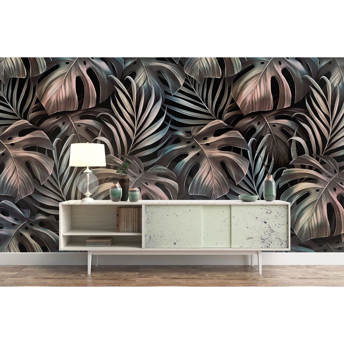 Papier peint panoramique - Feuilles tropicales