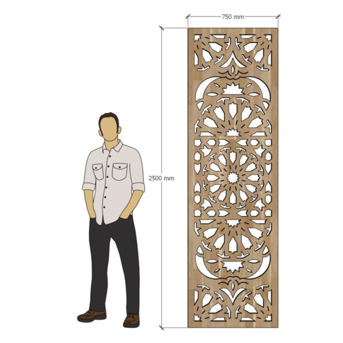 Claustra en bois "Arabesque"