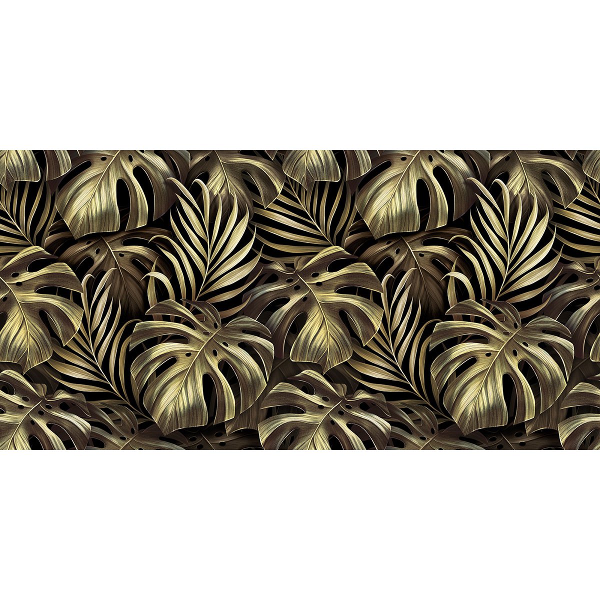 Papier peint panoramique - Feuilles tropicales