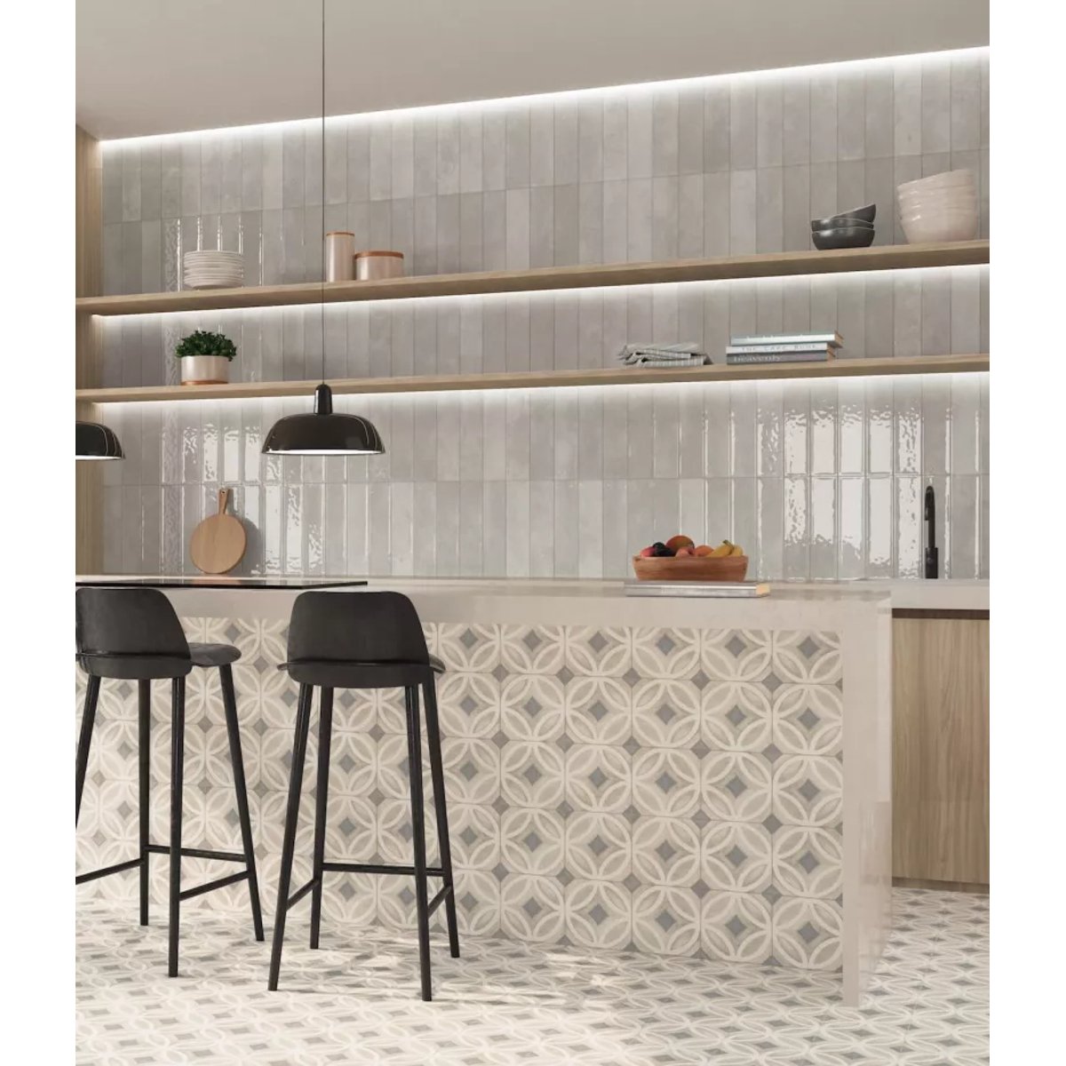 Carrelage Zellige NARA Gris Gloss