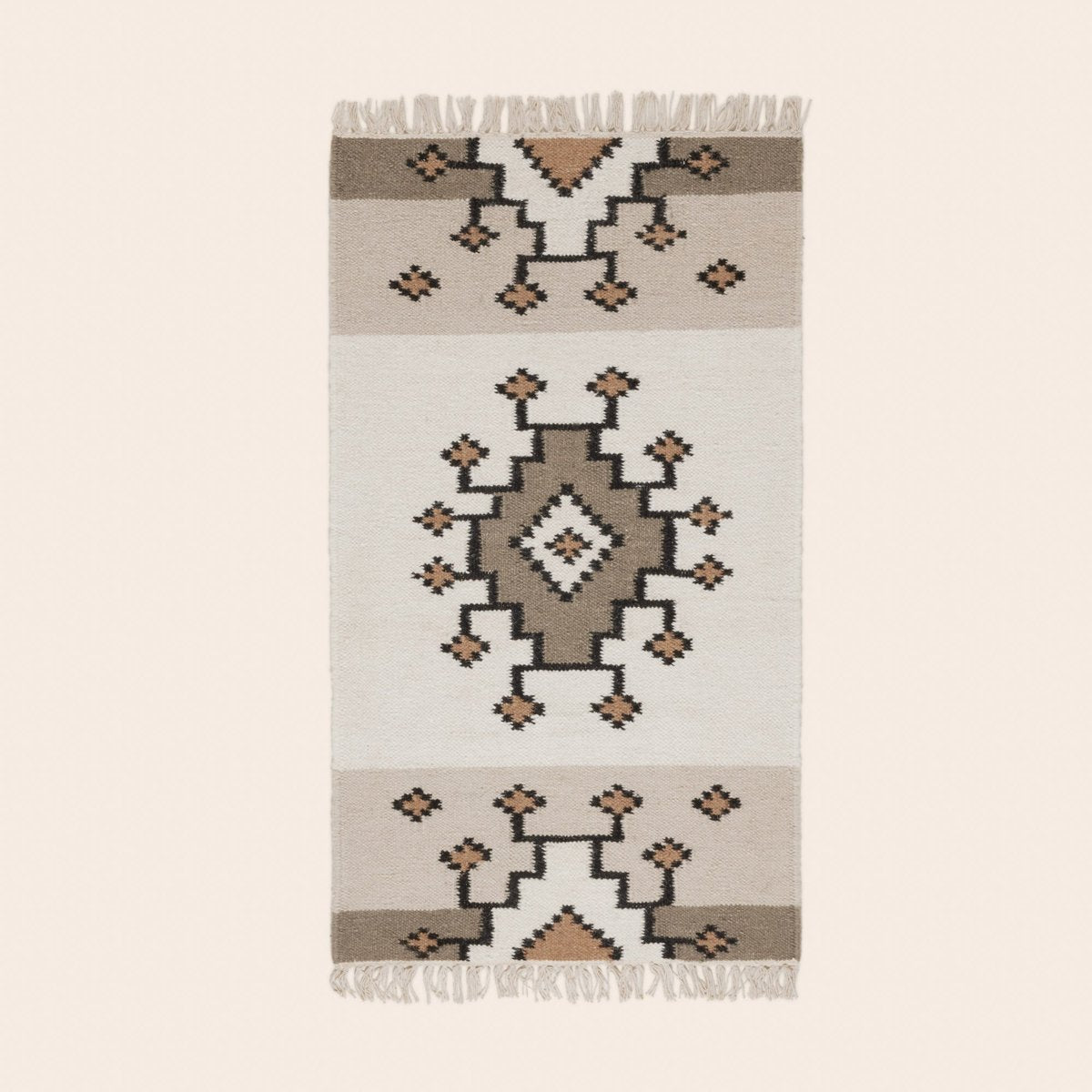 Tapis de sol BOUEKRI naturel et taupe