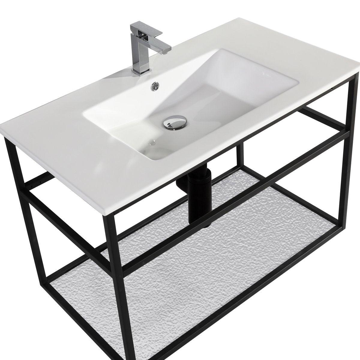 Lave main 90 cm métal noir Aquafredo