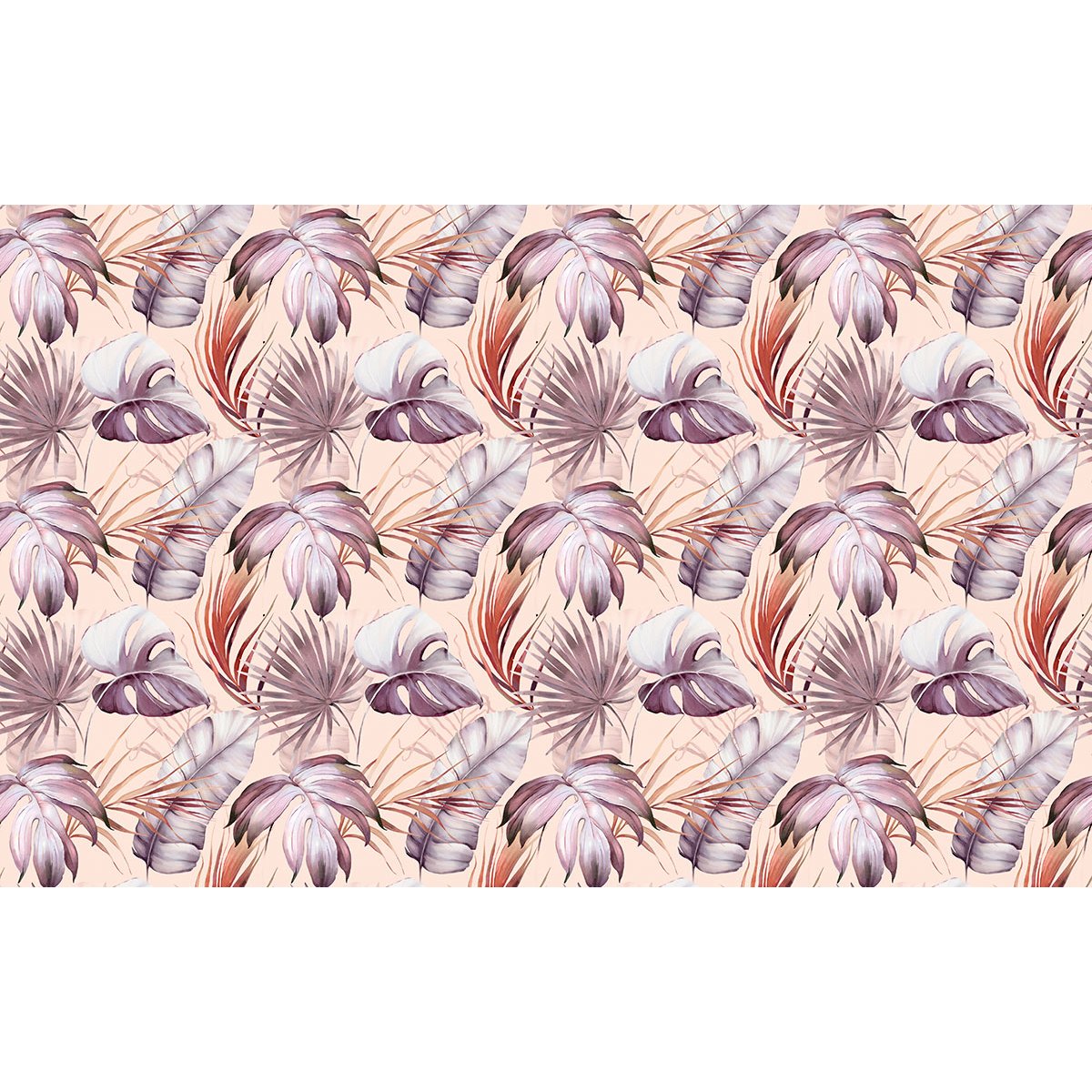 Papier peint panoramique - Motif Feuilles tropicales