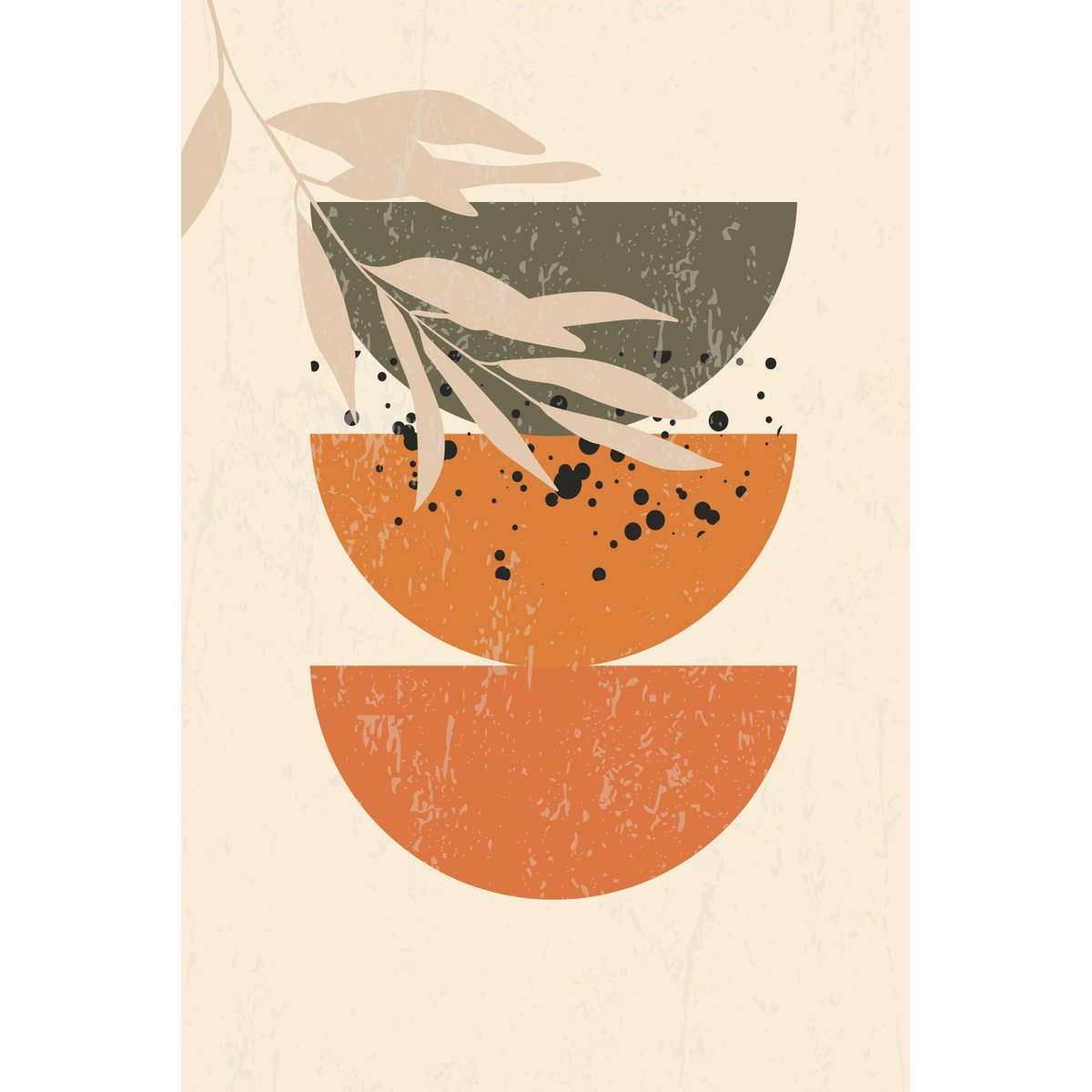 Papier peint panoramique - Feuille Boho