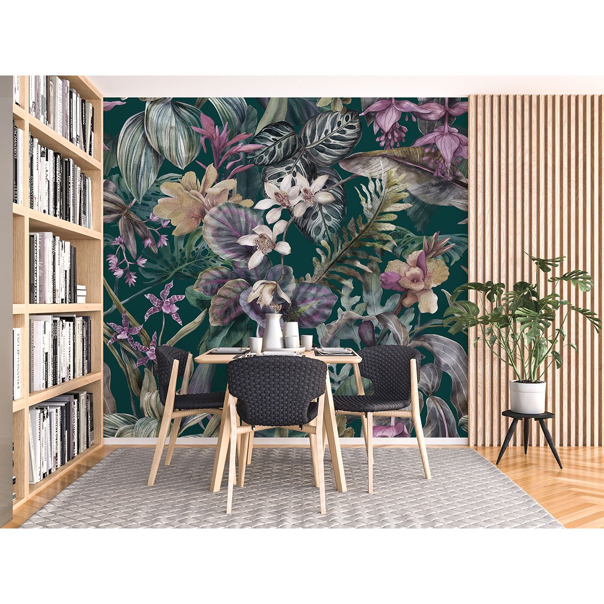 Papier peint panoramique - Fleurs tropicales