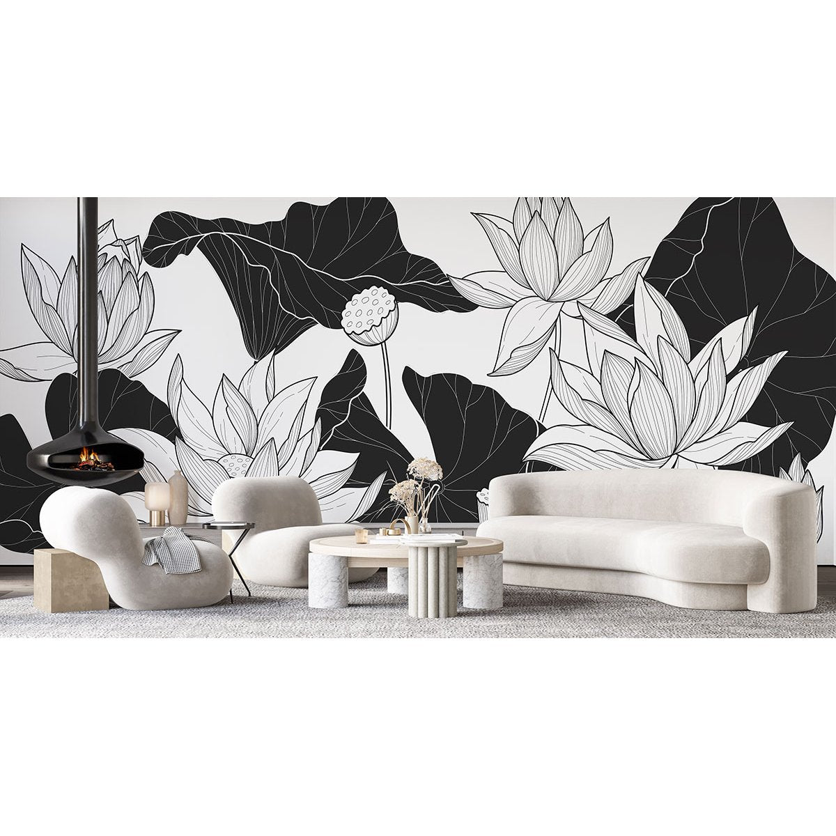 Papier peint panoramique - Fleurs