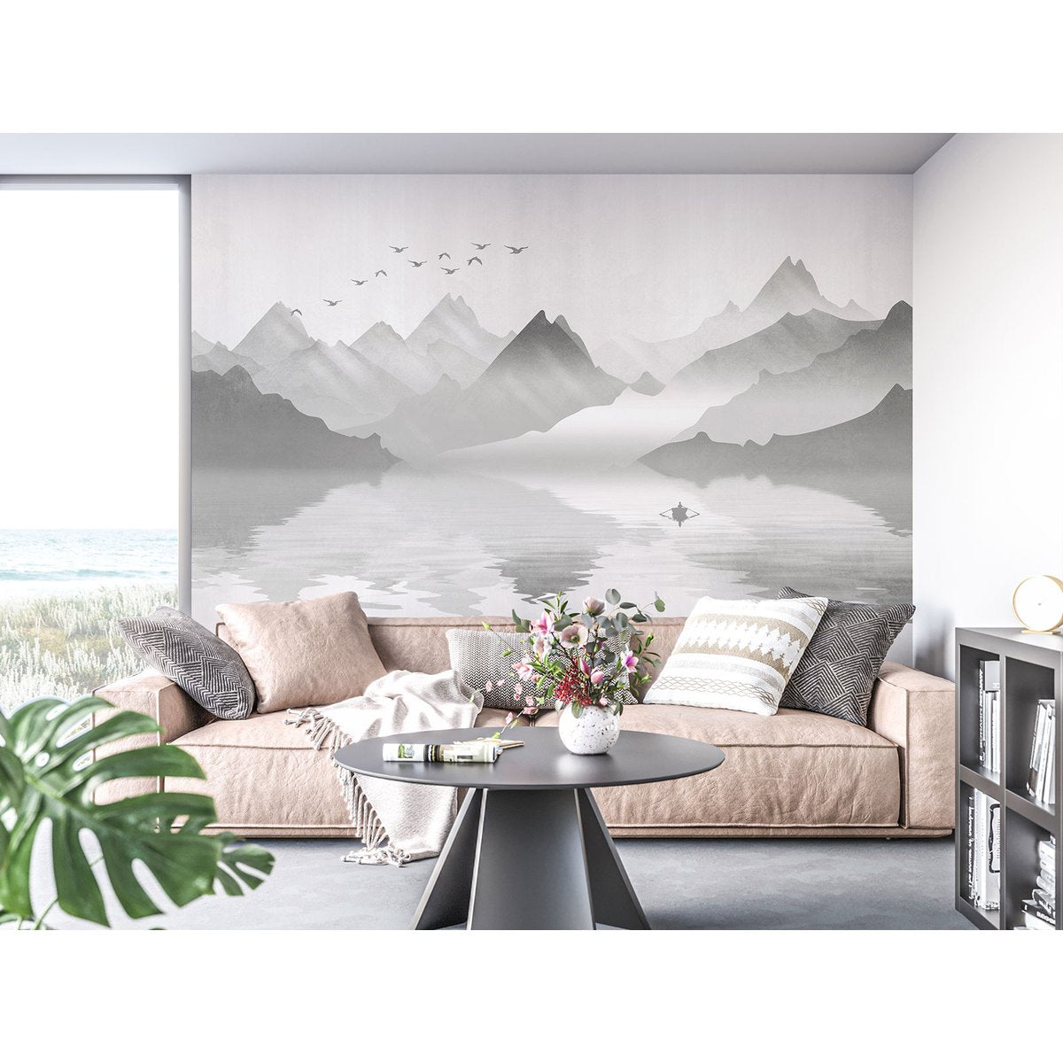 Papier peint panoramique - Montagnes Design