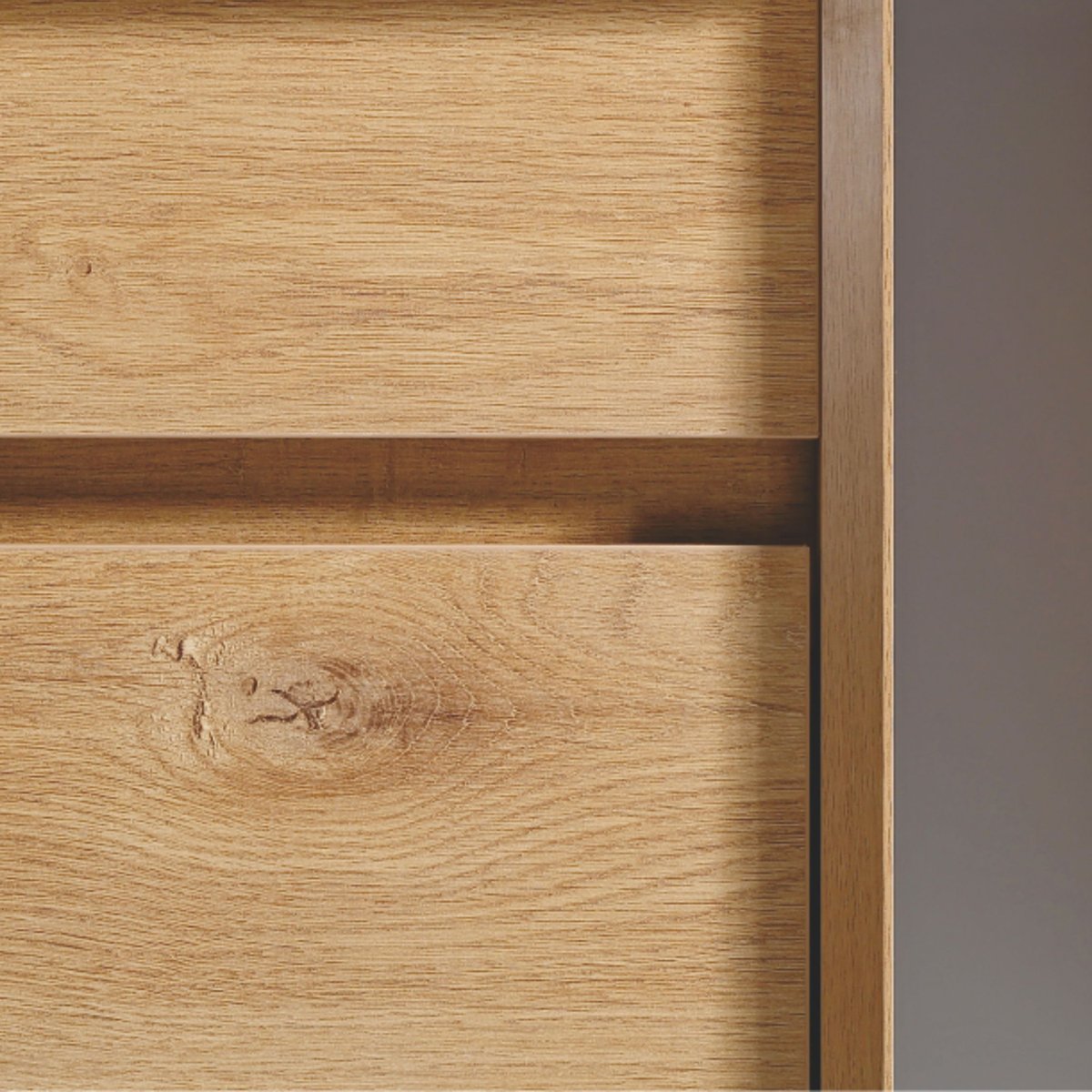 Armoire de toilette avec miroir 90 cm chêne californien gris Aquasun