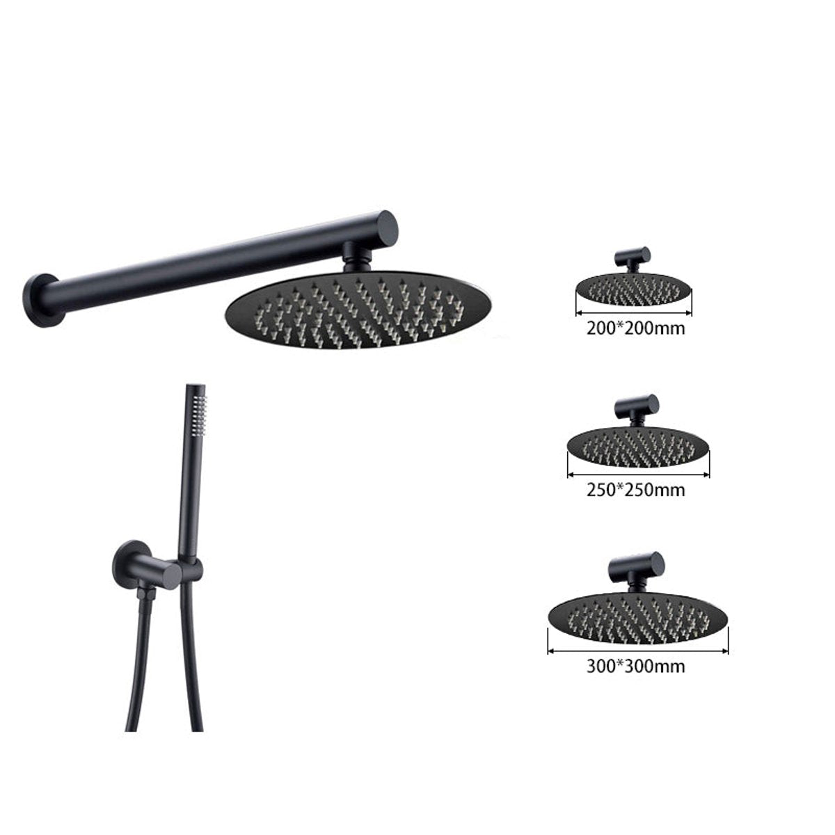 Colonne de douche encastré noir mat