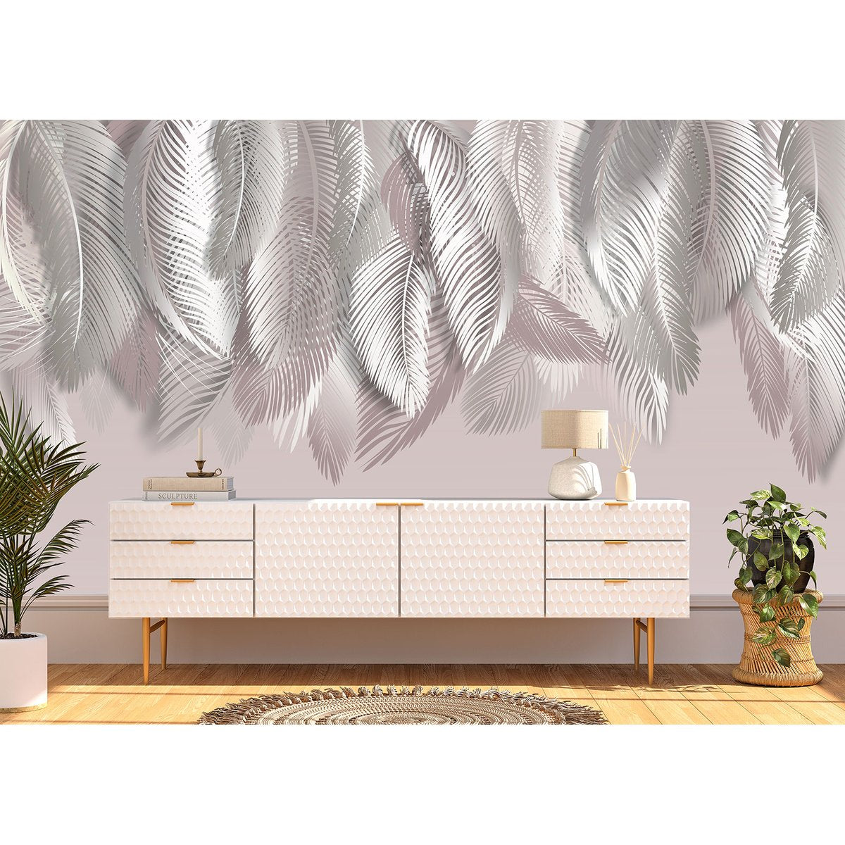 Papier peint panoramique - Feuilles tropicales