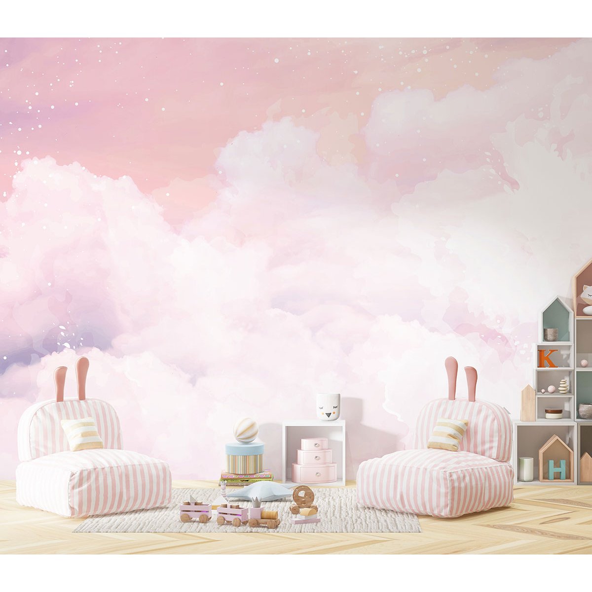 Papier peint panoramique Enfants - Nuages