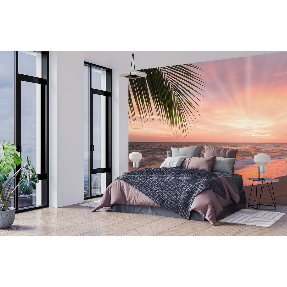 Papier peint panoramique - Couché de soleil